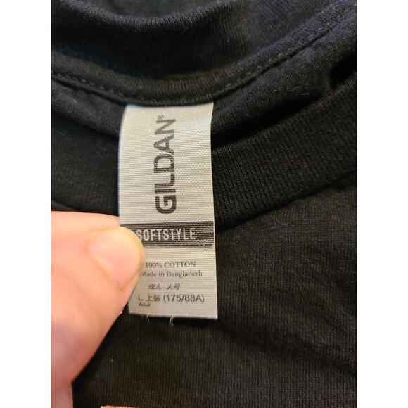 Gildan large adult black "Eddie Munson" stranger things tee - Picture 4 of 7